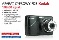 Aparat cyfrowy Kodak FD3, Cena: 189,00 zł/szt.
- LCD 2,4