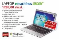Laptop Acer emachines, Cena: 1299,00 zł/szt.
- Windows 7 Home ...