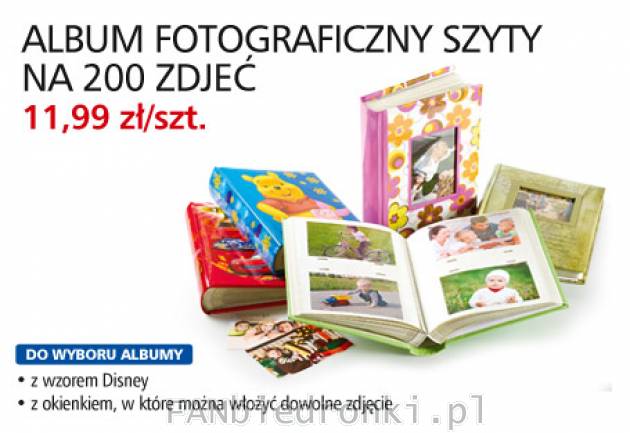 Album fotograficzny szyty na 200 zdjęć, Cena: 11,99 zł/szt.