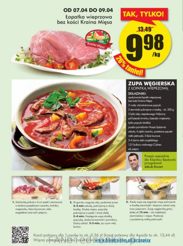 W inspiracjach kulinarnych przepis na zupę węgierską z łopatką wieprzową, ...