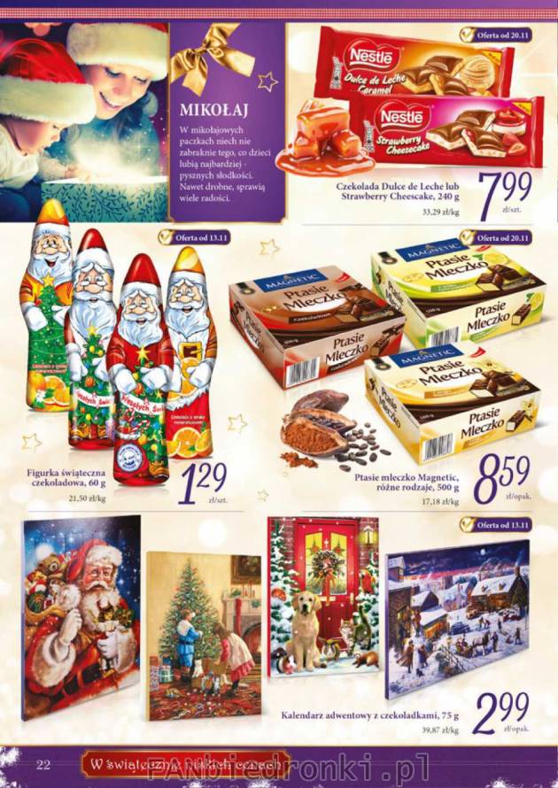 Przepyszne czekoladowe mikołaje kupisz za 1,29 zł w Biedronce oraz kalendarz adwentowy ...