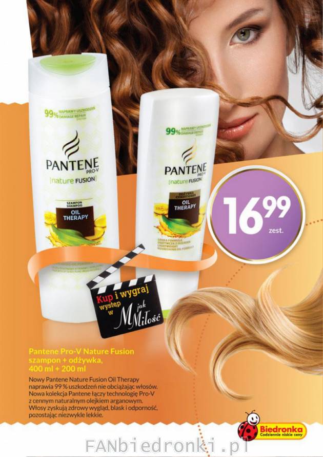 Zestaw szampon + odżywka do włosów Pantene tylko 16,99zł! Terapia naprawi 99% ...