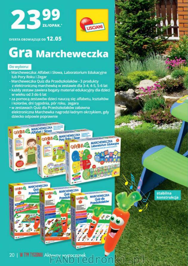 Gry edukacyjne dla dzieci Marcheweczka dla dzieci od lat 3 do 6 w gazetce Biedronki ...