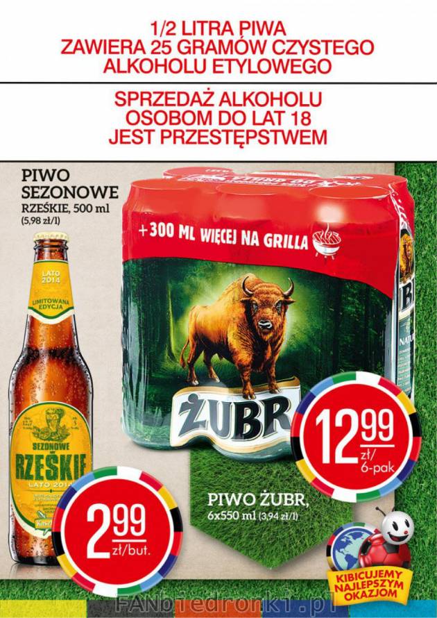Piwo Sezonowe Rześkie w butelce w limitowanej edycji za 2,99 zł.