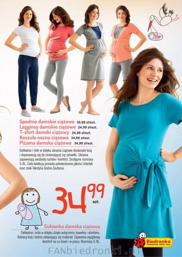 W ofercie Biedronki znalazły się wygodne ubrania dla kobiet w ciąży, które ...