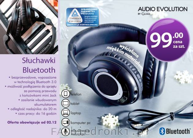 Słuchawki Bluetooth marki Audio Evolution by Calisia. Nowoczesny sprzęt do słuchania ...