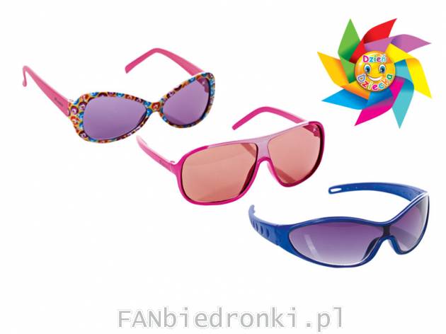 Dziecięce okulary przeciwsłoneczne, cena: 7,99 PLN, 
- filtr UV 400 zapewnia ...