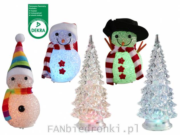 Lampka LED bałwan lub choinka, cena: 7,99 PLN, 
- świąteczna dekoracja
- cykliczna ...