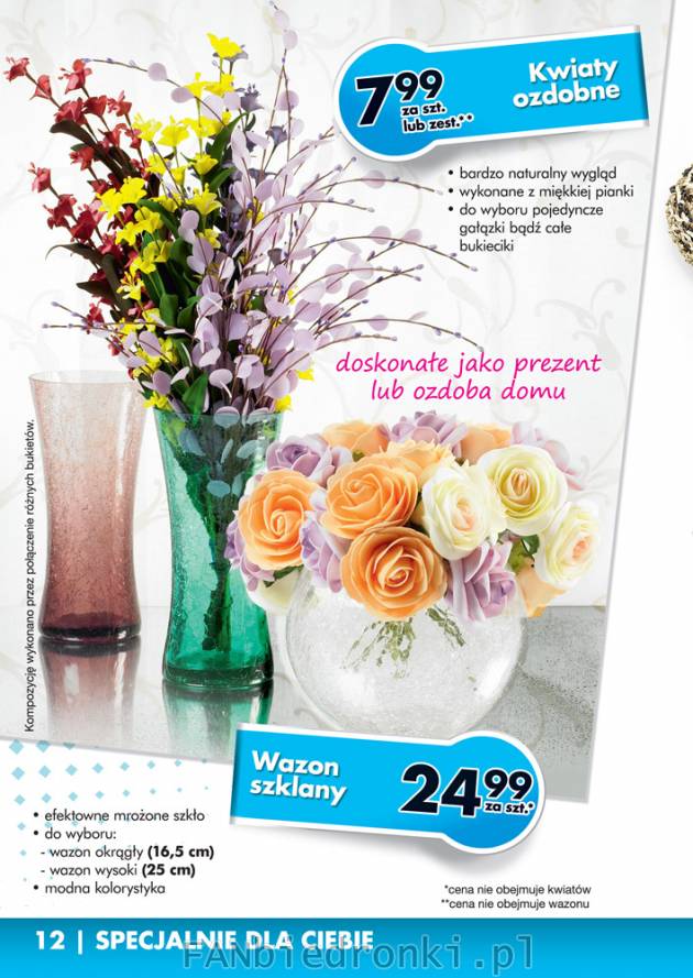 Kwiaty ozdobne wykonane z miękkiej pianki cena 7,99 za szt. lub zest. Do wyboru ...