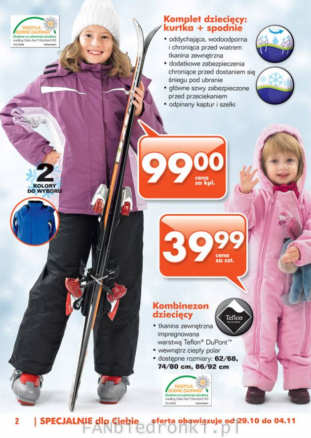 Komplet na narty dla dziecka kurtka + spodnie, kombinezon dziecięcy