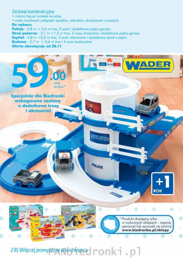 Biedronka oferuje zestaw konstrukcyjny marki Wader. Zabawki przeznaczony dla dzieci ...