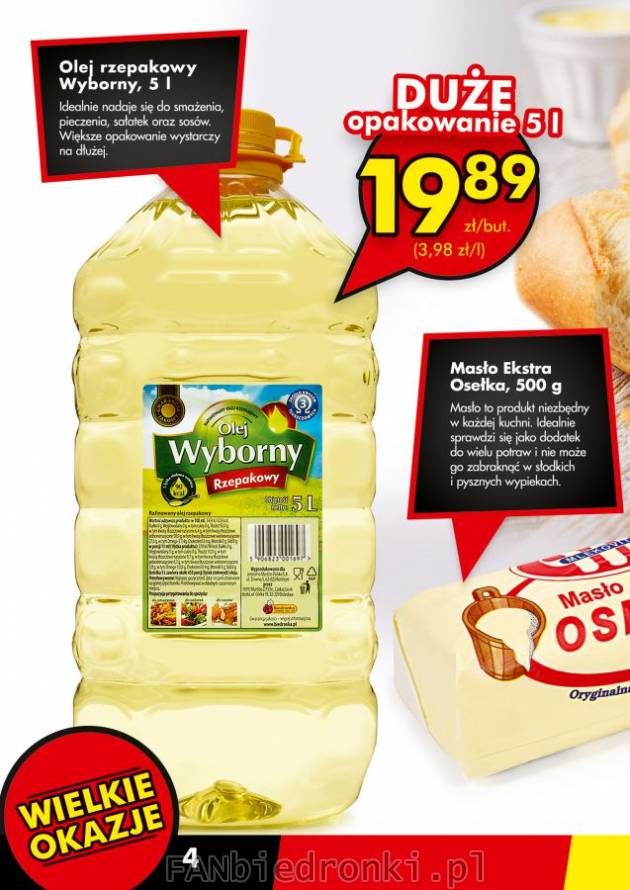 Promocja na olej rzepakowy Wyborny, 5 l - teraz w cenie 19,89zł! Mega okazja