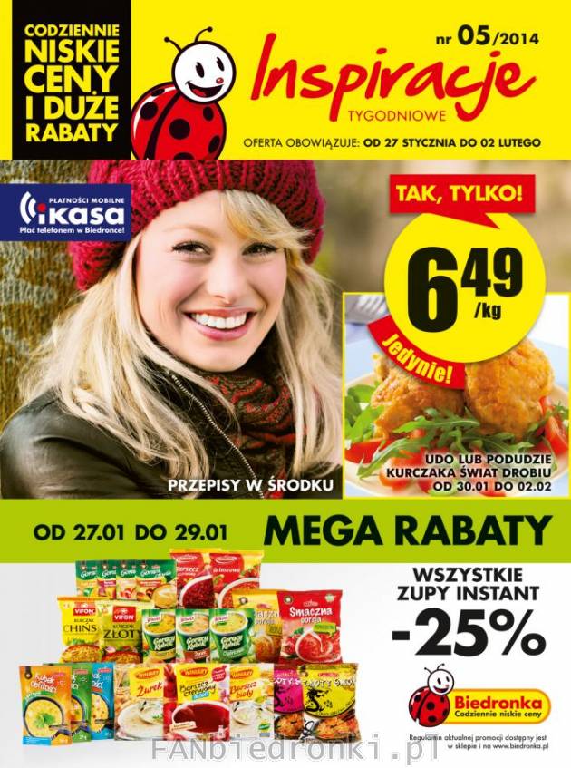 Tygodniowe Inspiracje Biedronki. A w gazetce promocja -25% na wszystkie zupy instatnt!