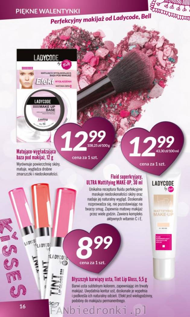 Kolorowe kosmetyki marki Ladycode: matująco-wygładzająca baza pod makijaż, fluid ...