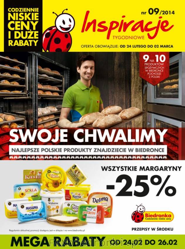 Najlepsze polskie produkty w Biedronce. Promocja -25% na wszystkie margaryny