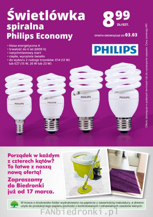 Świetlówka spiralna Philips Economy
