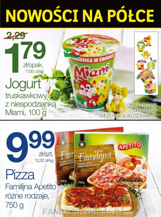 W ofercie znajduje się pizza familijna Apetito 9,99 zł za 750 g - różne rodzaje. ...