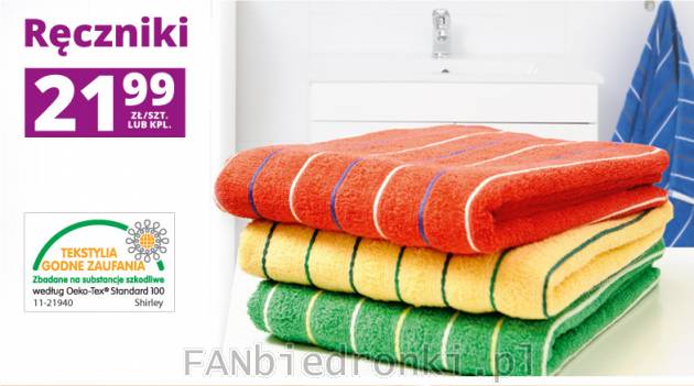 Ręczniki- do wyboru: ręcznik kąpielowy 70x140 cm lub 2 ręczniki 50x90 cm
- wyjątkowo ...
