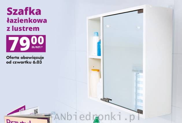 Szafka łazienkowa z lustrem- wymiary: 60x20x60 cm
- wykonana z płyty wiórowej ...