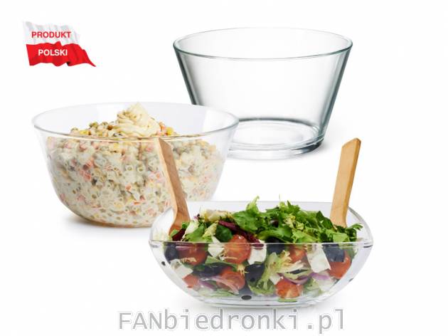 Szklana salaterka, cena: 11,99 PLN, 
- szkło odporne na uszkodzenia dzięki zatopionym ...