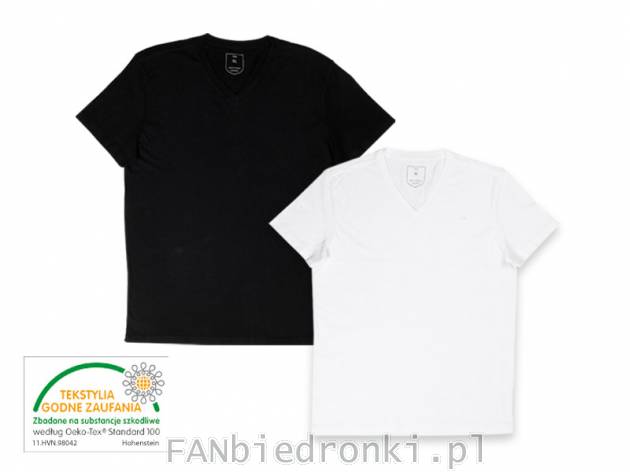 T-shirt męski, cena: 17,99 PLN, 
- wykonane w 100% z bawełny
- dekolt w kształcie ...