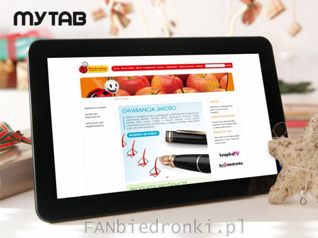 Tablet myTAB 11 Dual Core, cena: 479,00 PLN, 
- szklany dotykowy ekran o przekątnej ...
