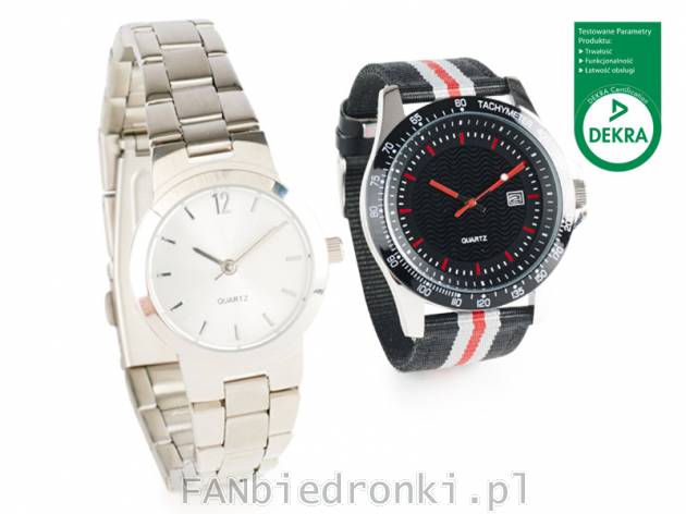 Zegarek męski lub damski, cena: 34,99 PLN, 
- precyzyjny japoński mechanizm kwarcowy
- ...