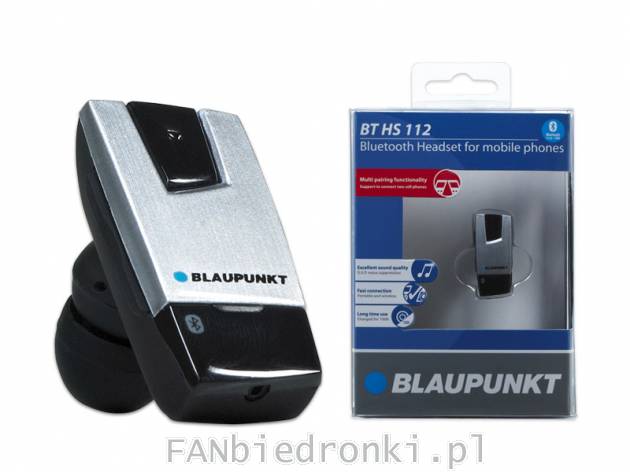 Zestaw słuchawkowy BLAUPUNKT BLUETOOTH BT HS 112, cena: 35,99 PLN, 
- Zestaw słuchawkowy ...