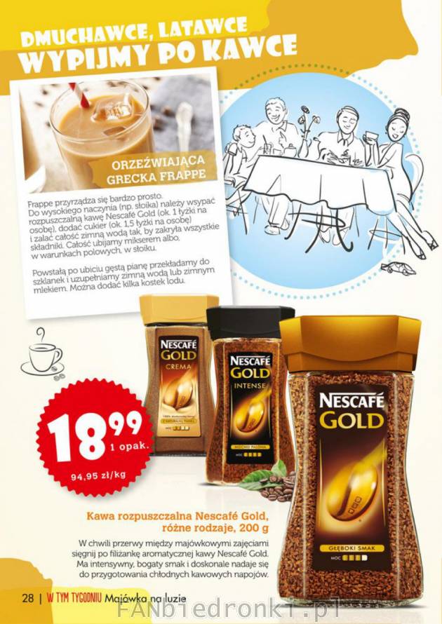 Aromatyczna kawa Nescafe Gold za 18,99 zł oraz przepis na orzeźwiającą Frappe ...