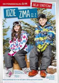 Idzie zima cz.2 Folder gazetka: kurtki narciarskie zimowe kolorowe spodnie i odzież młodzieżowa od 3 listopad do 16 listopad