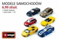 Modele samochodów, Cena: 6,99 zł/szt.
- skala 1:44
- firmy Burago