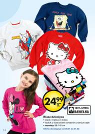 Bluza dziecięca z nadrukiem bohaterów znanych bajek Hello Kitty