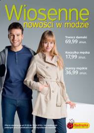 Wiosenna moda w Biedronce, promocje od 2014.03.31 i od 13 kwiecień Odzież damska: trencz, kardigan, legginsy kurtka. Wiosenne nowości w modzie